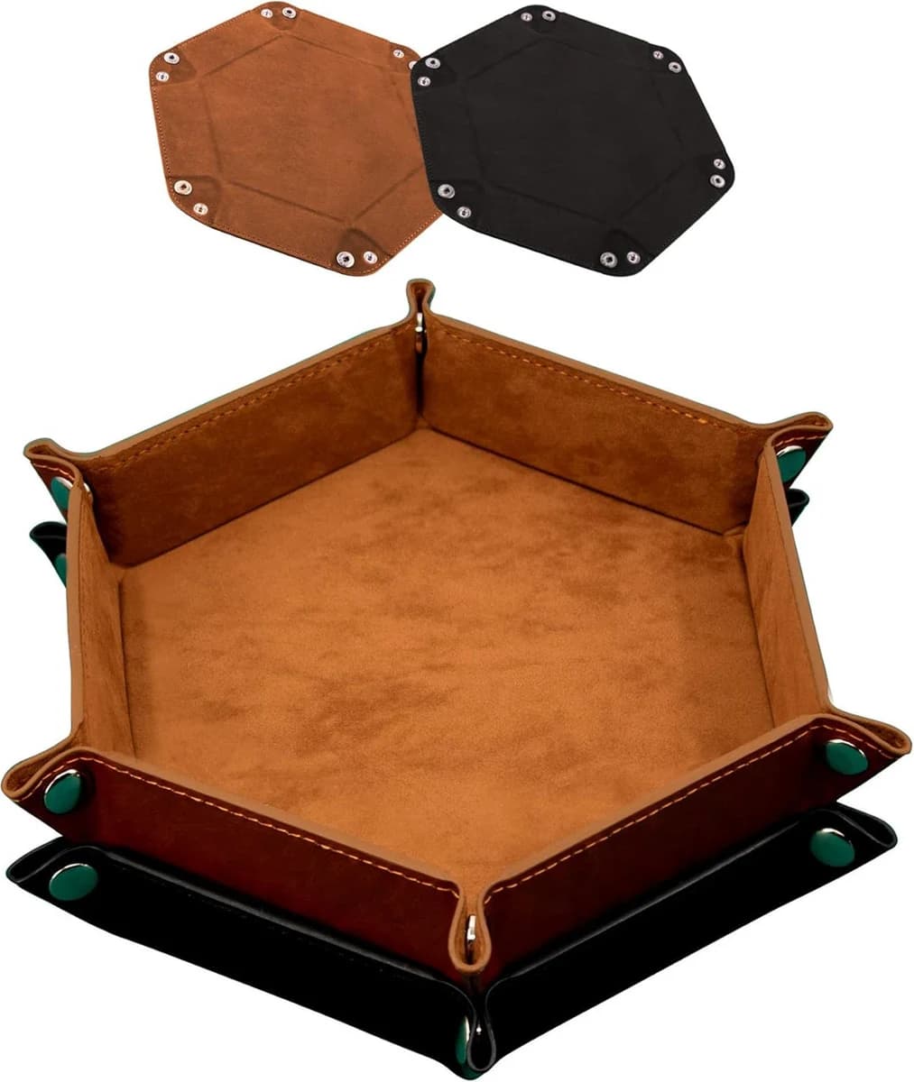 Set of Two Folding Hexagon Dice Trays